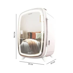Nevera de cosméticos Cecotec Bamba CoolingBeauty 6000 Mirror 6L con espejo + LED