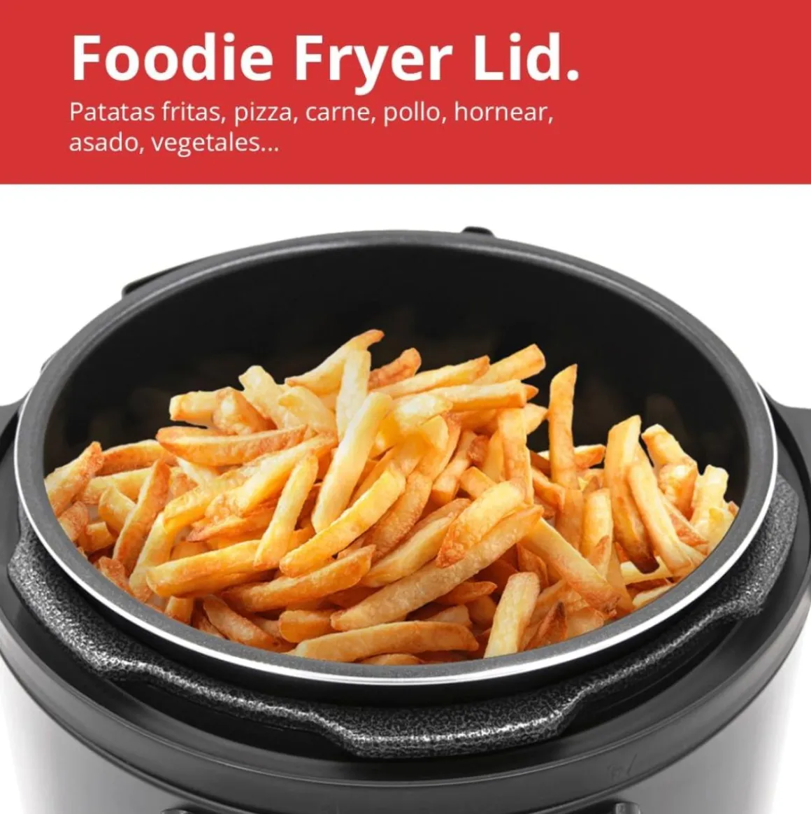 Olla a presión programable + freidora de aire Foodie Pot Cloen 6L 20 programas negro
