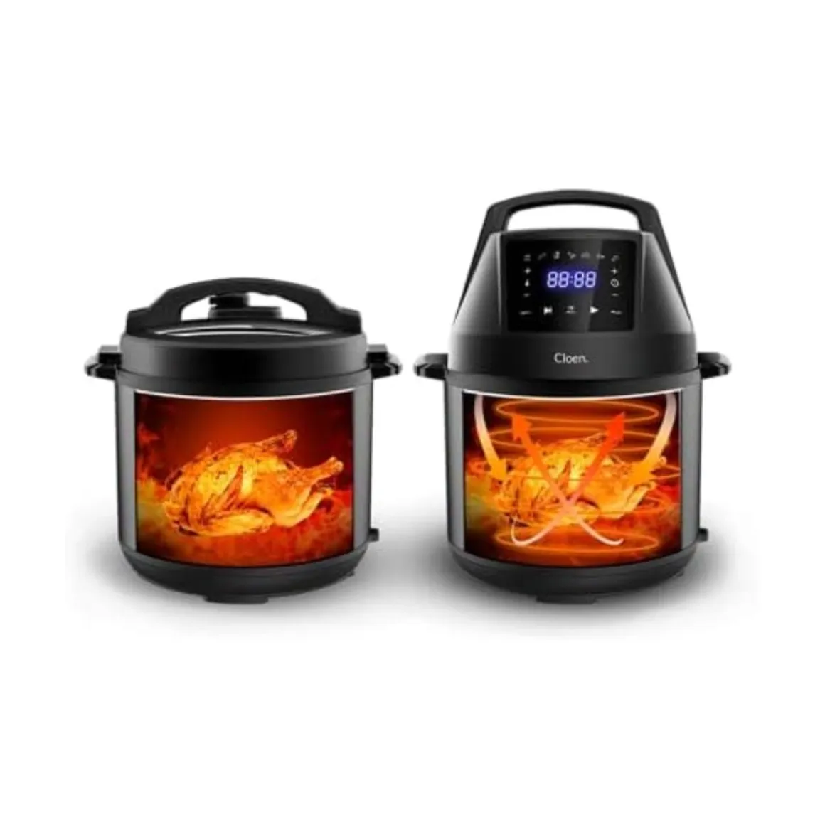Olla a presión programable + freidora de aire Foodie Pot Cloen 6L 20 programas negro