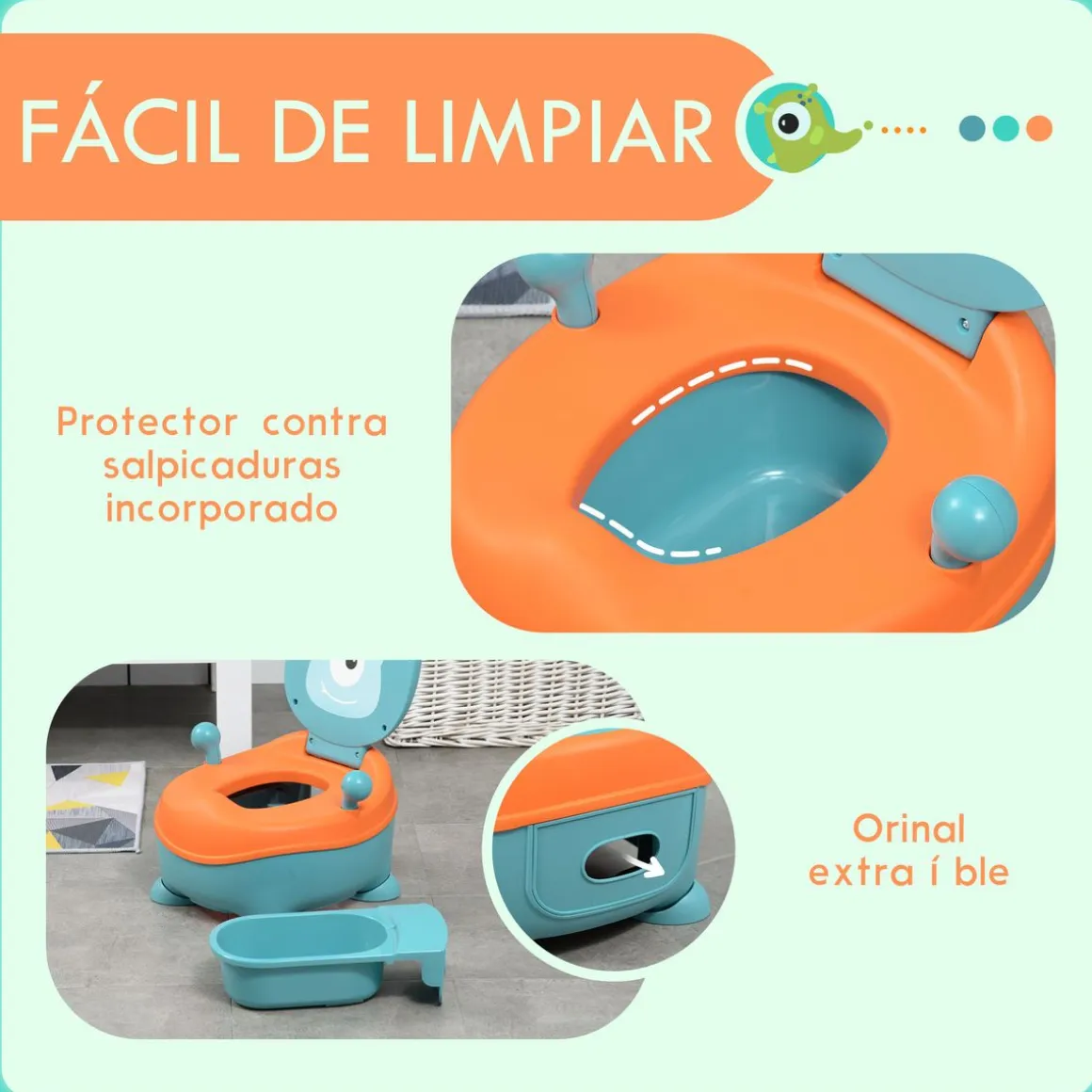Orinal infantil Zonekiz con tapa antideslizante 6-36 meses