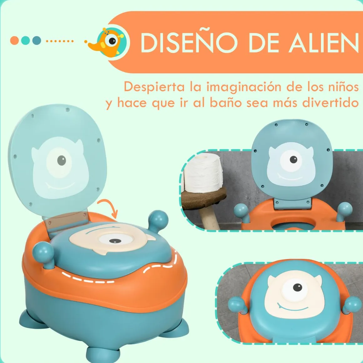Orinal infantil Zonekiz con tapa antideslizante 6-36 meses