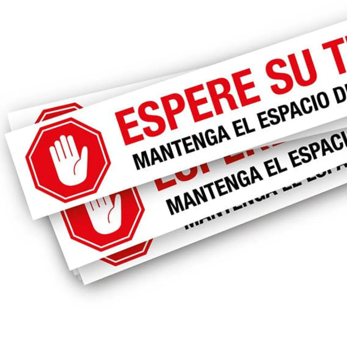 Pack 10 Adhesivos espacio de seguridad