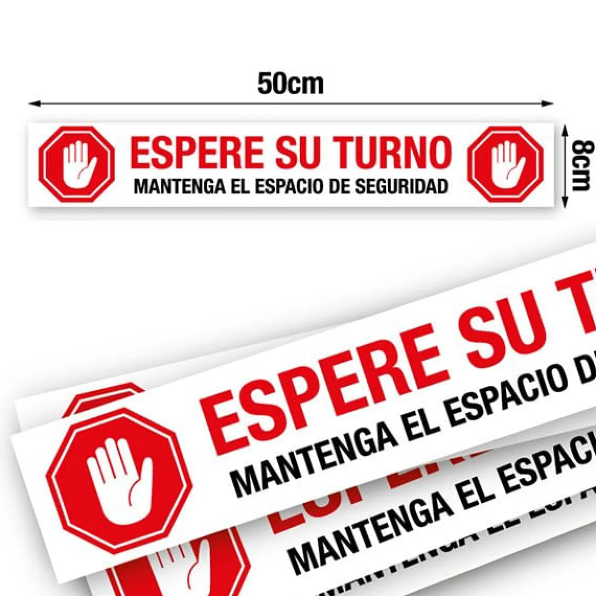 Pack 10 Adhesivos espacio de seguridad
