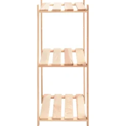 Pack 3 estanterías Alpine 3 niveles natural 90x60x38 cm