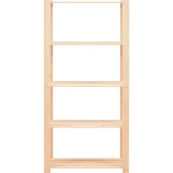Pack 2 estanterías Everest 5 niveles natural 170x80x38 cm