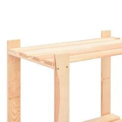 Pack 3 estanterías Loft 3 niveles natural 90x80x38 cm