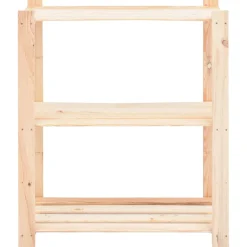 Pack 3 estanterías Loft 3 niveles natural 90x80x38 cm