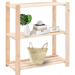 Pack 5 estanterías Prime 5 niveles natural 90x80x38 cm