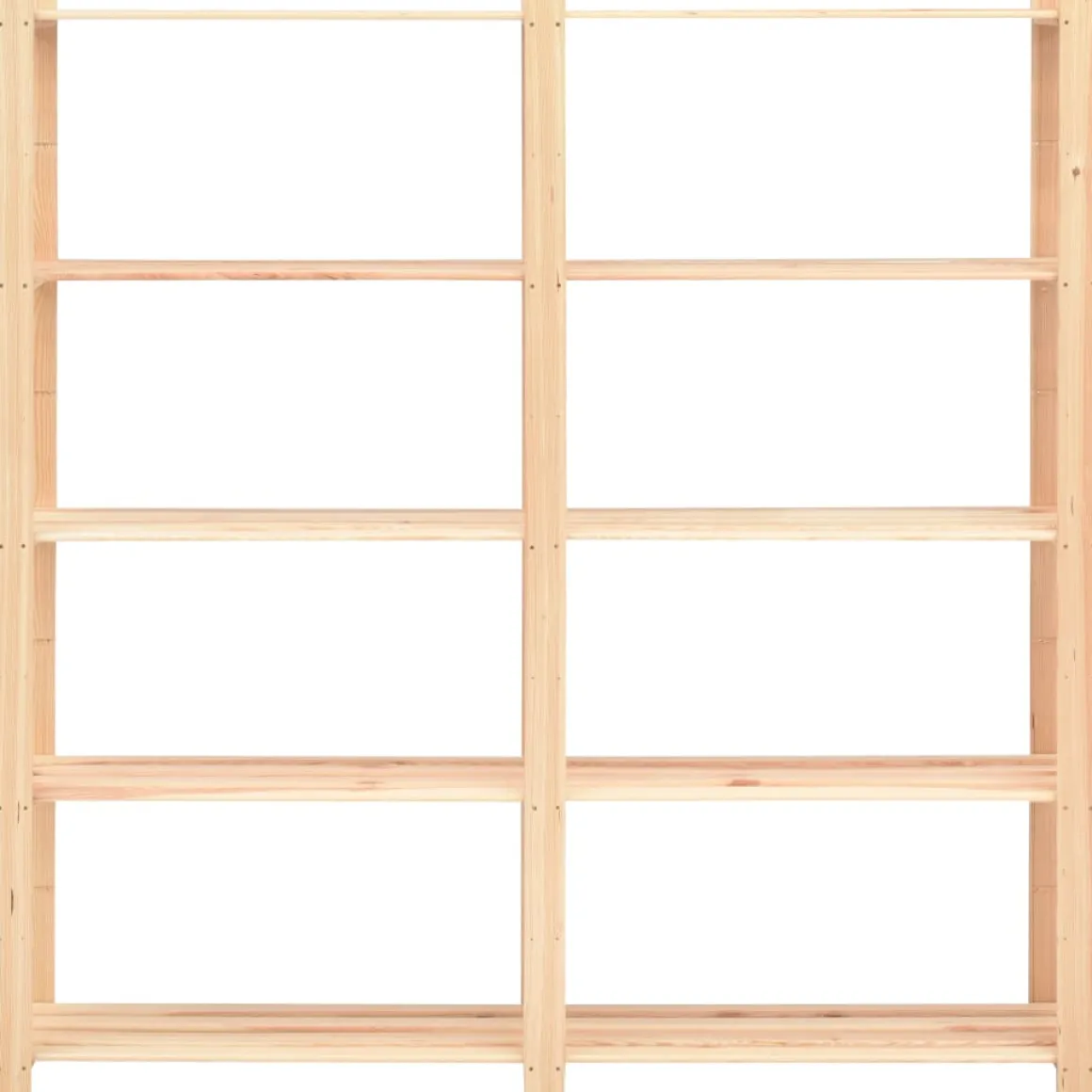 Pack 5 estanterías Solid 5 niveles natural 170x38x170 cm