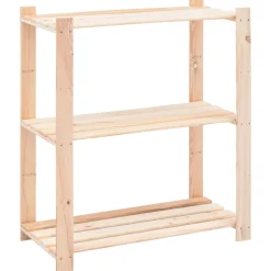 Pack 2 estanterías Urban 3 niveles natural 90x80x38 cm