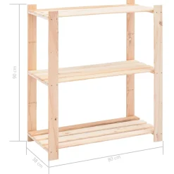 Pack 2 estanterías Urban 3 niveles natural 90x80x38 cm