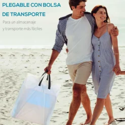 Pack 2 esterillas de playa Outsunny 5 posiciones + bolsa de transporte 36-45x48x134 cm