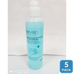 Pack 5 Gel Sanitario Hidroalcohólico Seven 245ml