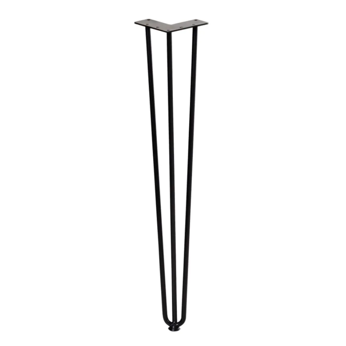 Pack 4 patas para mesa Homcom con protectores negro 71x12x12 cm