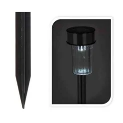 Pack 7 piquetas solares Pro Garden LED 33 cm inox