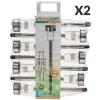 Pack 14 Piquetas solares Pro Garden 33cm inox