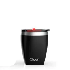 Pack botella térmica+taza Cloen triple capa negro