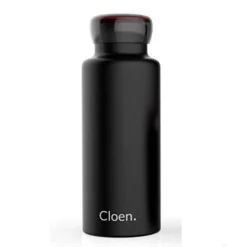 Pack botella térmica+taza Cloen triple capa negro