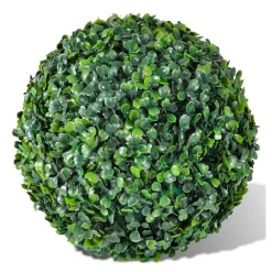 Pack de 2 arbustos de bola Boj artificiales verde Ø35 cm
