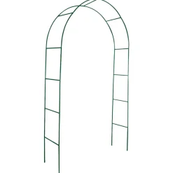 Pack de 2 arcos de jardín para plantas trepadoras verde 240x140x39 cm