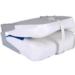 Pack de 2 asientos para barco con respaldo plegable azul/blanco 48x36x41 cm
