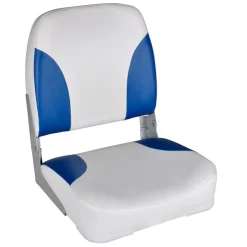 Pack de 2 asientos para barco con respaldo plegable azul/blanco 48x36x41 cm