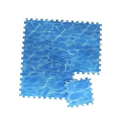 Pack de 9 baldosas Eva para suelo azul 1x31x31 cm