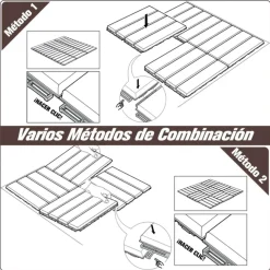 Pack de 9 baldosas Outsunny para suelo cuadradas 0,81 m² 9pzs marrón 30x30 cm