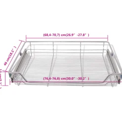 Pack de 2 bandejas de alambre extraíbles inox