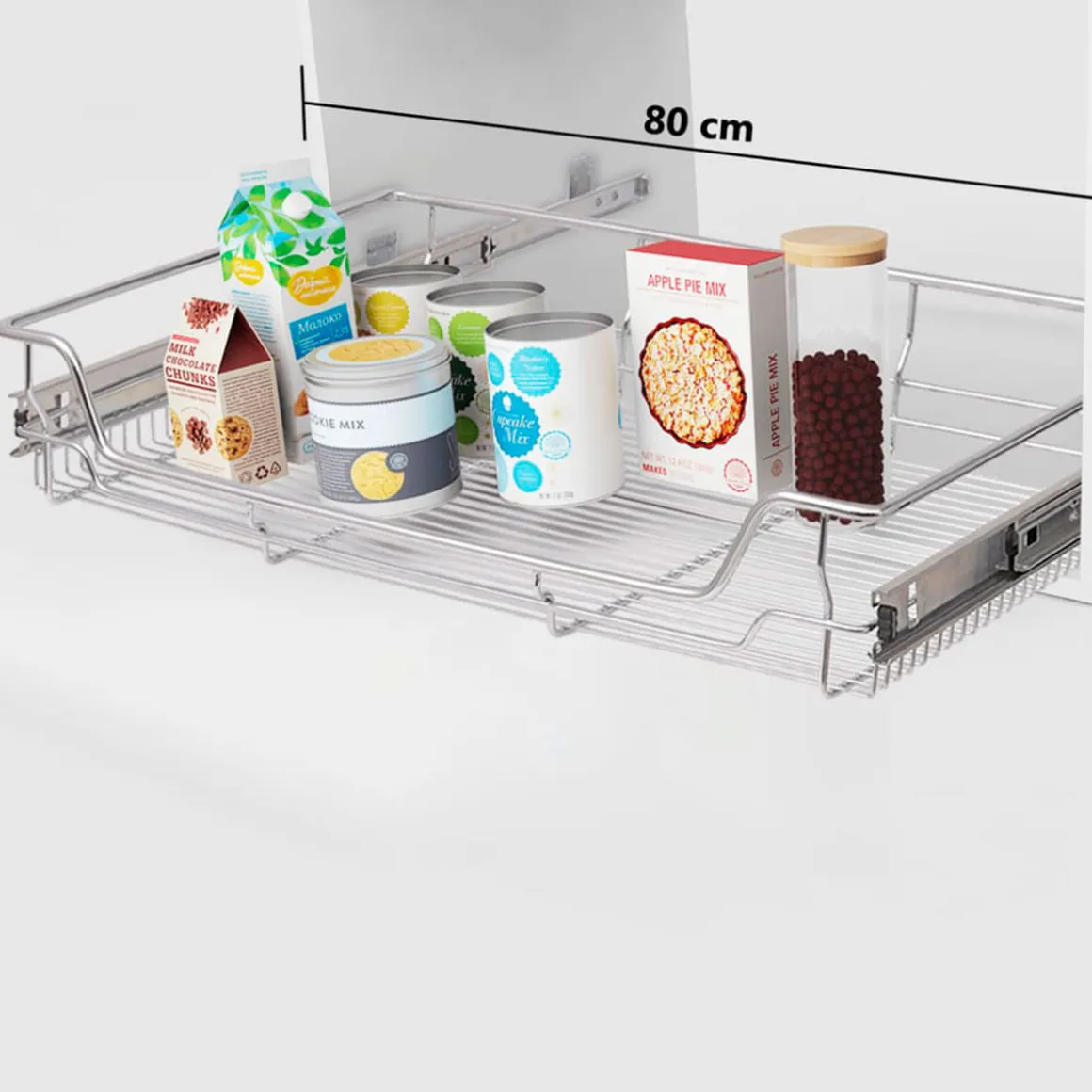 Pack de 2 bandejas de alambre extraíbles inox