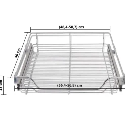 Pack de 2 bandejas de alambre extraíbles inox