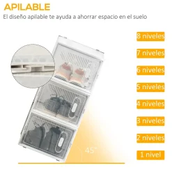 Pack de 8 cajas organizativas Homcom modulares 21x28x36 cm