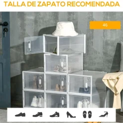 Pack de 8 cajas organizativas Homcom modulares 21x28x36 cm