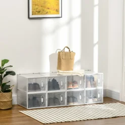 Pack de 8 cajas organizativas Homcom modulares 21x28x36 cm