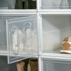 Pack de 18 cajas organizativas Homcom con puerta magnética 21x28x36 cm