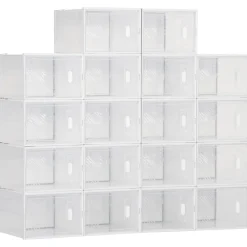 Pack de 18 cajas organizativas Homcom con puerta magnética 21x28x36 cm