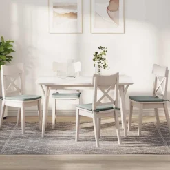 Pack de 4 cojines Cecilia para asiento 40x40 cm