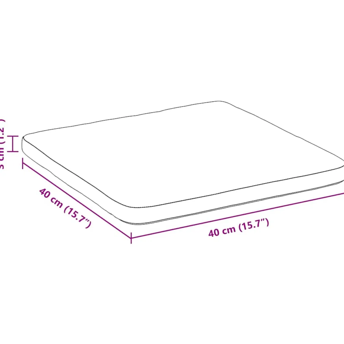 Pack de 4 cojines Celia para asiento 40x40 cm