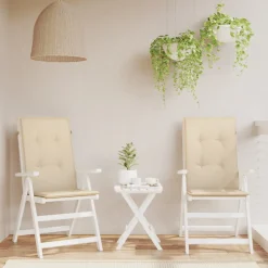 Pack de 2 cojines para silla con respaldo alto 70x50x50 cm