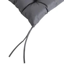 Pack de 2 cojines para silla Outsunny con cordones gris 8x50x98 cm