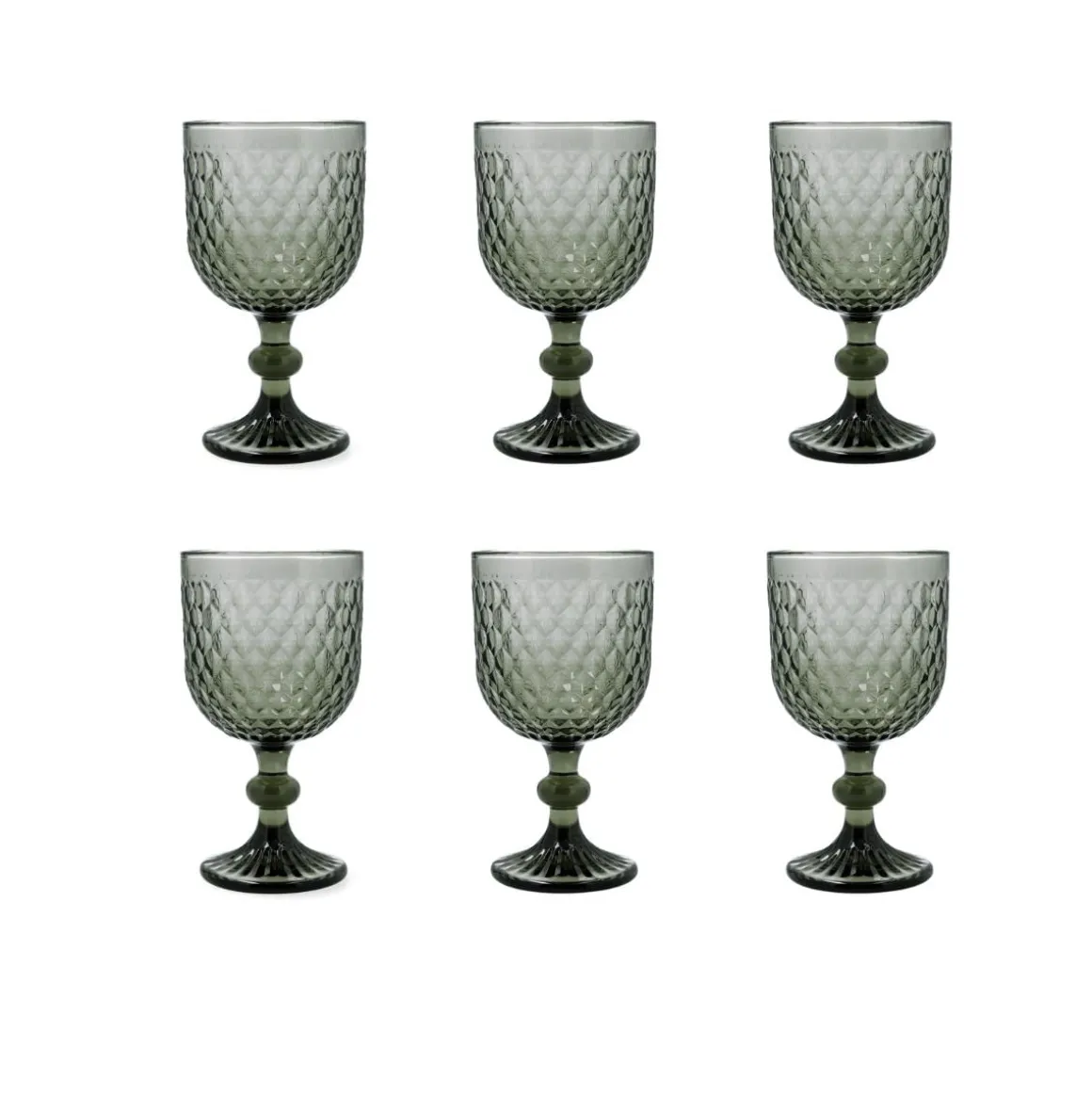 Pack de 6 copas Elite Bidasoa vidrio gris 35 cl