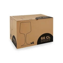 Pack de 6 copas Ginger vidrio tensionado 66 cl