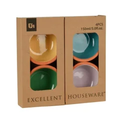 Pack de 4 cuencos terracota Ø10 cm