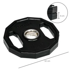 Pack de 2 discos de pesas SportNow 2 x 10kg negro