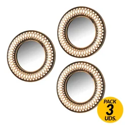 Pack de 3 espejos estilo clásico Ø24 cm