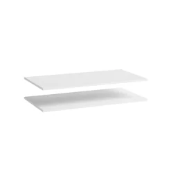 Pack de 2 estantes interior armario blanco mate 1,6x88,3x48,7 cm