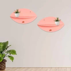 Pack de 2 estantes Oba Mate rosa dalia 20,2x35x10 cm
