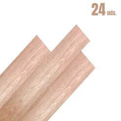 Pack de 24 lamas PVC autoadhesivas 91,4x15,2 cm
