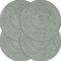 Pack de 4 manteles individuales de yute Ø38 cm
