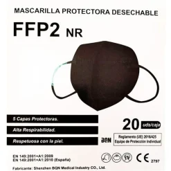 Pack de 20 Mascarillas FFP2 desechables negro